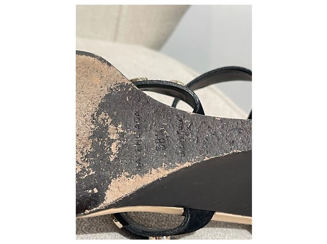 Sandali BALENCIAGA T.EU 38.5 Camoscio Nero - vista 5