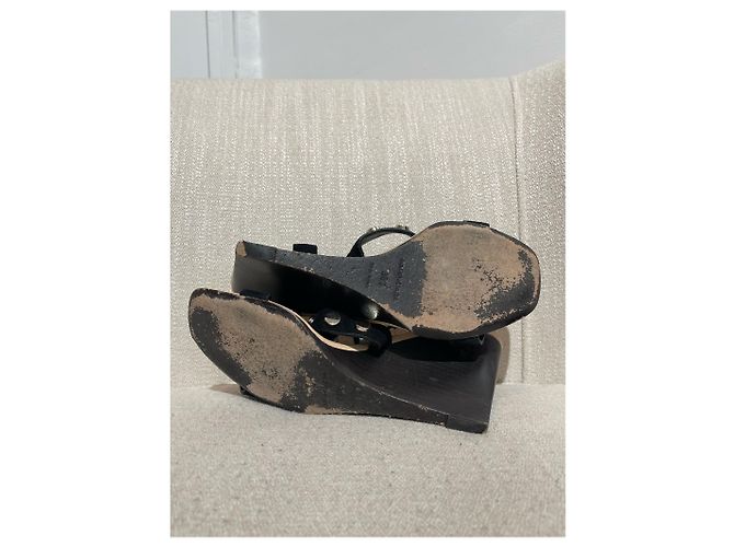 Sandali BALENCIAGA T.EU 38.5 Camoscio Nero - vista 6