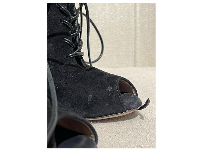Botines GIANVITO ROSSI T.EU 38.5 De ante Negro - vista 3