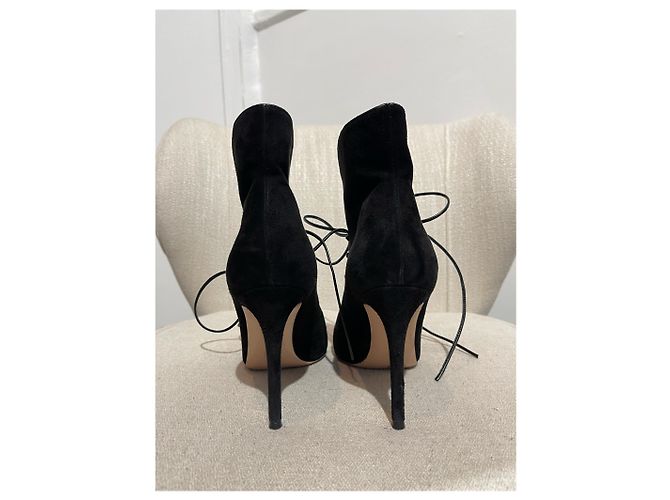 Botines GIANVITO ROSSI T.EU 38.5 De ante Negro - vista 5