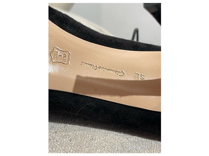 Botines GIANVITO ROSSI T.EU 38.5 De ante Negro - vista 6