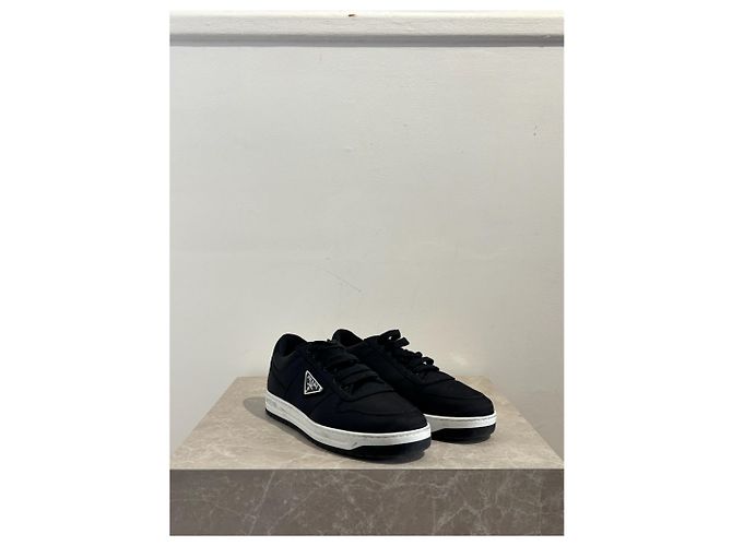 PRADA Trainer T.EU 39.5 Stoff Schwarz - Ansicht 2
