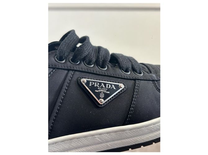 PRADA Trainer T.EU 39.5 Stoff Schwarz - Ansicht 6