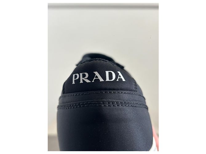 PRADA Trainer T.EU 39.5 Stoff Schwarz - Ansicht 8