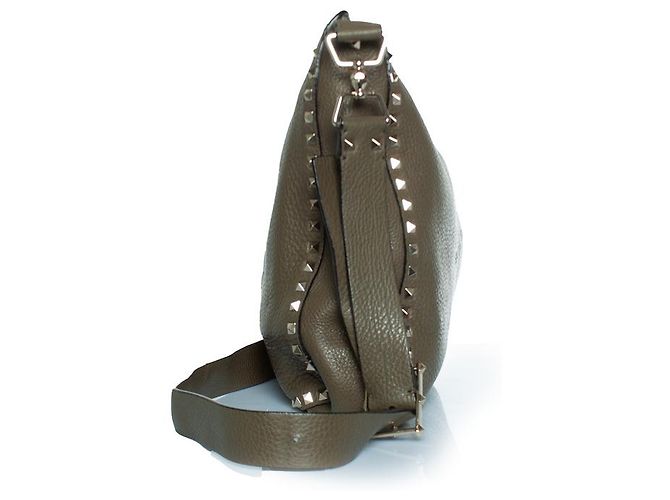 Borsa messenger hobo Rockstud di Valentino Garavani Verde - vista 5