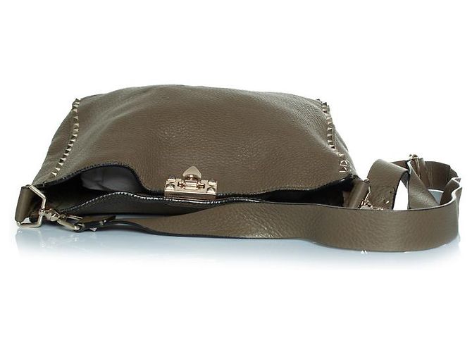 Borsa messenger hobo Rockstud di Valentino Garavani Verde - vista 6