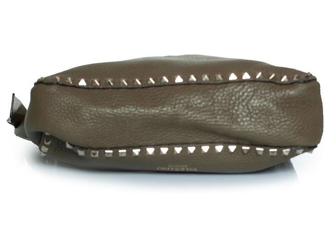Borsa messenger hobo Rockstud di Valentino Garavani Verde - vista 7