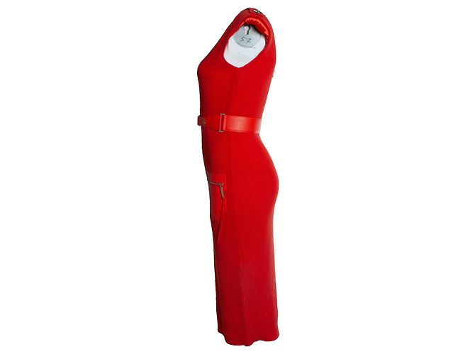 Elisabetta Franchi, Strickkleid in Orange Rot - Ansicht 2