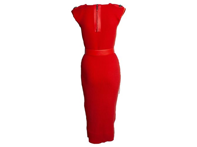 Elisabetta Franchi, Strickkleid in Orange Rot - Ansicht 3