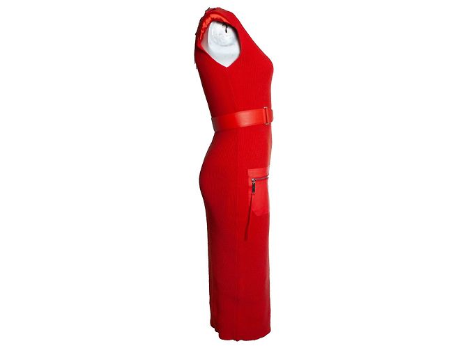 Elisabetta Franchi, Strickkleid in Orange Rot - Ansicht 4