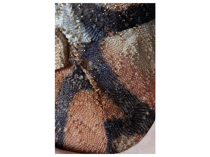 Missoni Lurex gestricktes Halterkleid Braun Golden - Ansicht 6