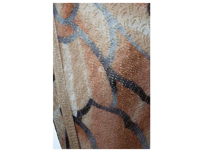 Missoni Lurex gestricktes Halterkleid Braun Golden - Ansicht 8