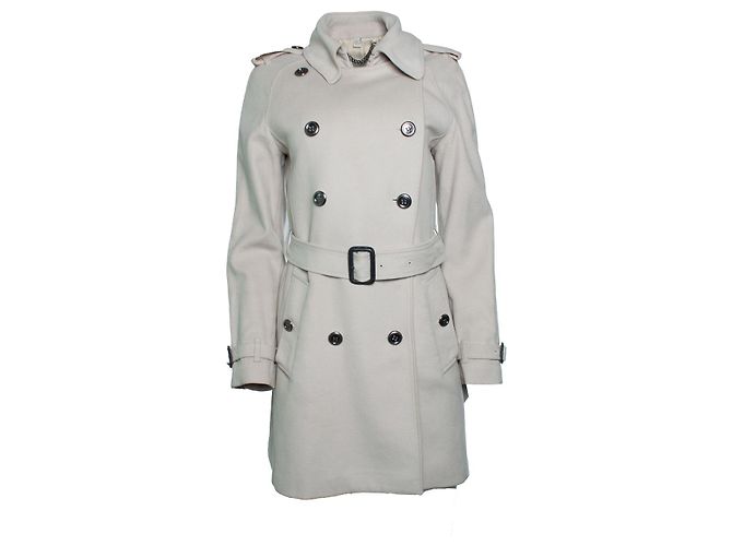 Burberry, trench beige de lana - vista 2