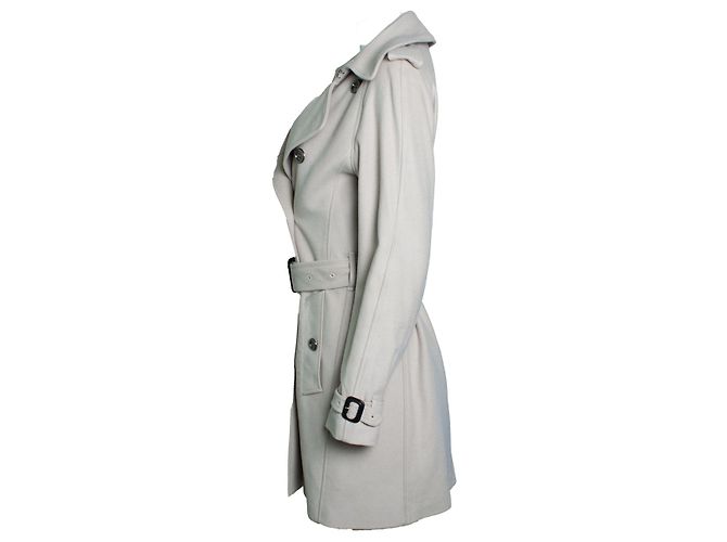 Burberry, trench beige de lana - vista 5