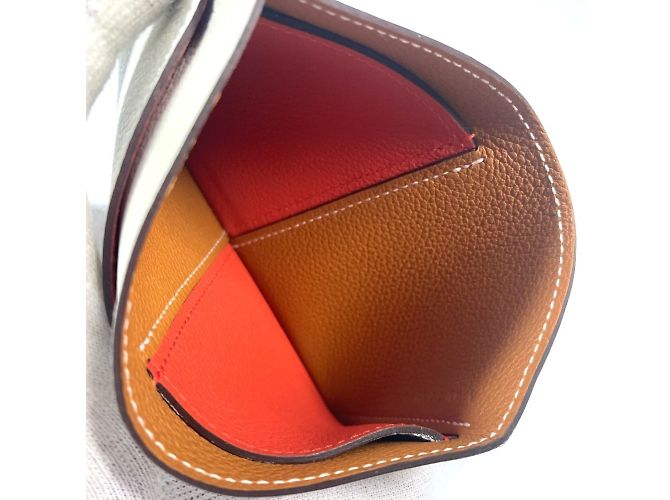 Hermès Bicolor Visitenkartenhalter von Hermes Weiß Beige - Ansicht 10