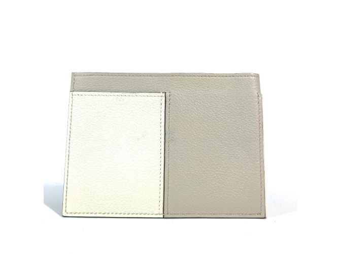 Hermès Bicolor Visitenkartenhalter von Hermes Weiß Beige - Ansicht 2