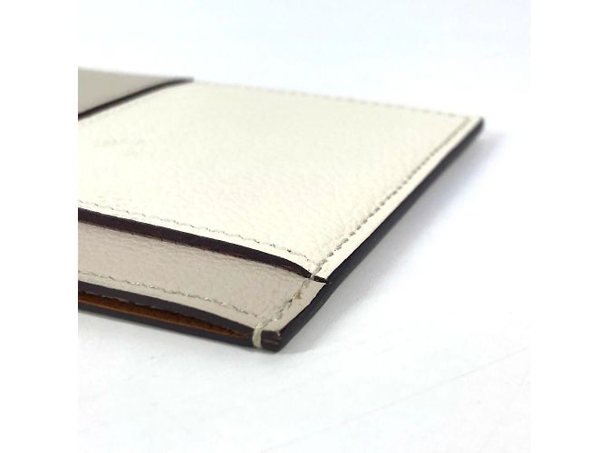 Hermès Bicolor Visitenkartenhalter von Hermes Weiß Beige - Ansicht 6