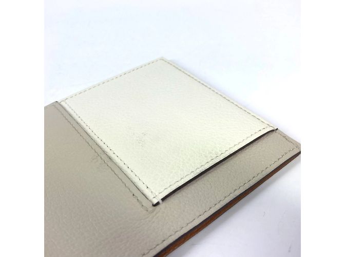 Hermès Bicolor Visitenkartenhalter von Hermes Weiß Beige - Ansicht 7