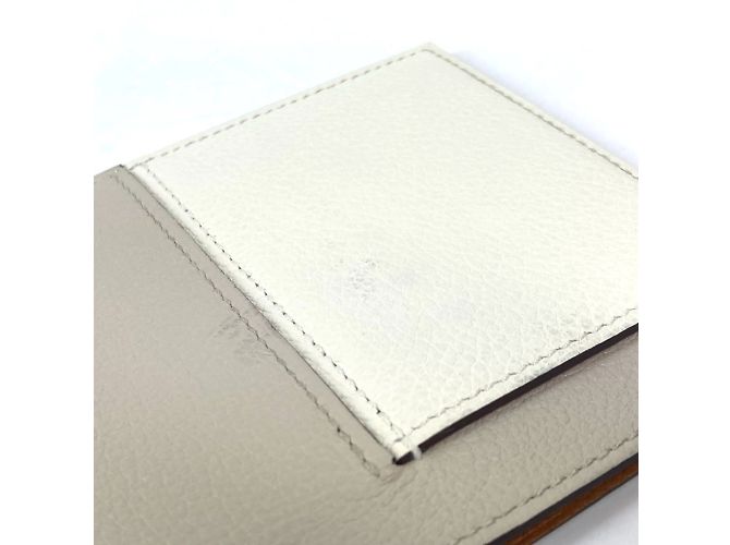 Hermès Bicolor Visitenkartenhalter von Hermes Weiß Beige - Ansicht 8