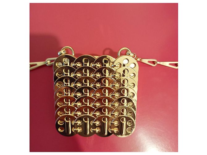 Paco Rabanne Clutch per Trucco Minaudière 1969 D'oro - vista 2