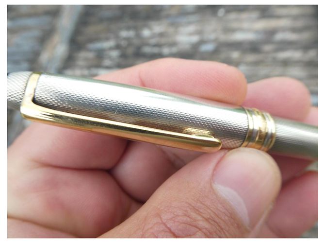 Penna a sfera Montblanc in argento 925 con scatola Silver hardware - vista 10