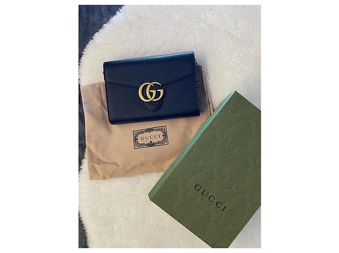 Borsa a spalla Gucci Marmont Nero - vista 2