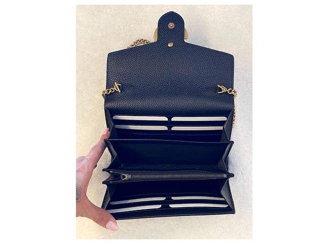 Borsa a spalla Gucci Marmont Nero - vista 4