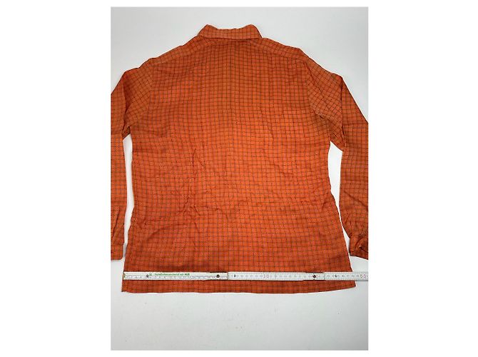 Camicia a quadri vintage Dior arancione e nera - vista 11