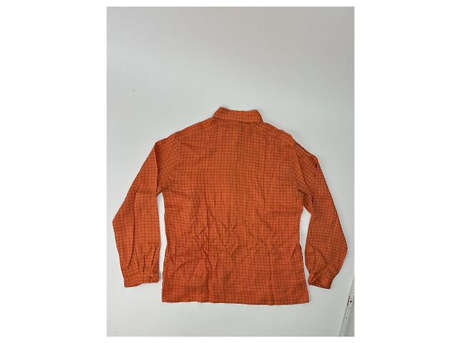 Camicia a quadri vintage Dior arancione e nera - vista 12