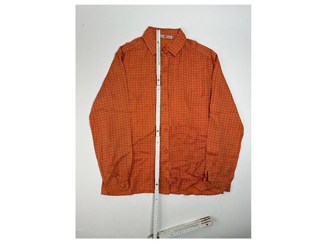 Camicia a quadri vintage Dior arancione e nera - vista 13