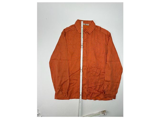 Camicia a quadri vintage Dior arancione e nera - vista 14