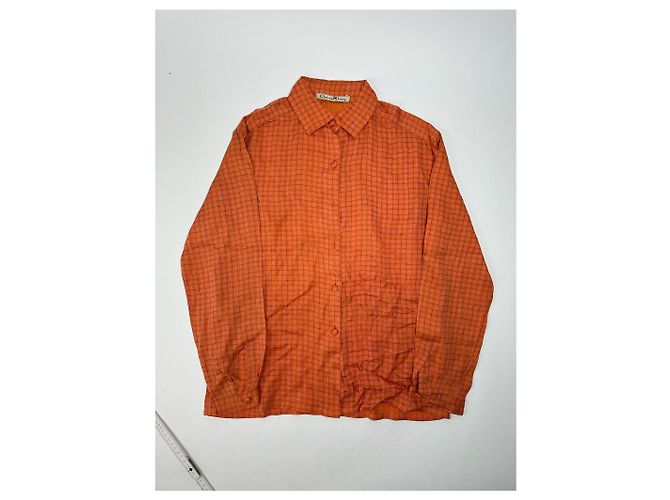 Camicia a quadri vintage Dior arancione e nera - vista 15