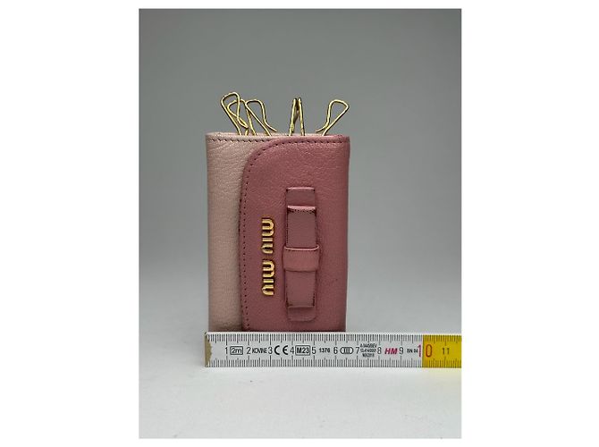 Vintage miu Miu Leather Key Holder Pink - view 10