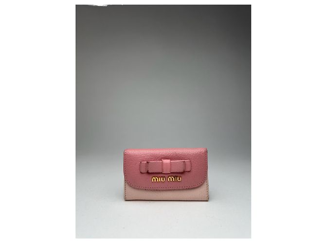 Vintage miu Miu Leather Key Holder Pink - view 11