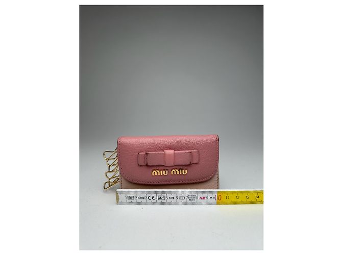 Vintage miu Miu Leather Key Holder Pink - view 12