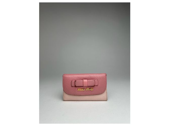 Vintage miu Miu Leather Key Holder Pink - view 13