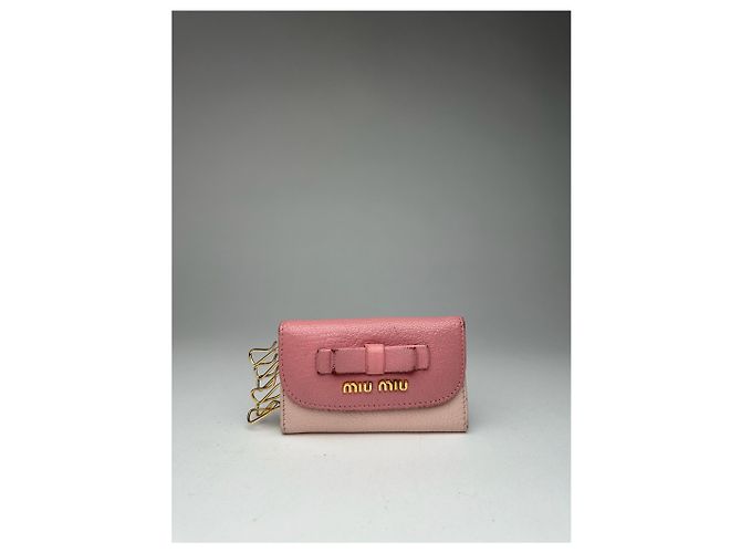 Vintage miu Miu Leather Key Holder Pink - view 14