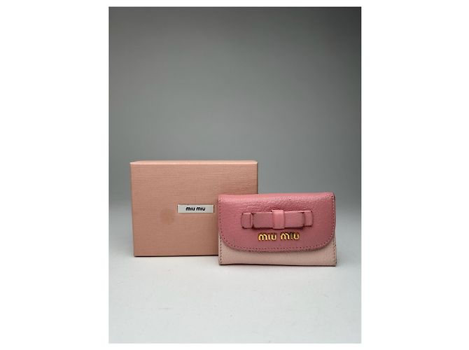 Vintage miu Miu Leather Key Holder Pink - view 3