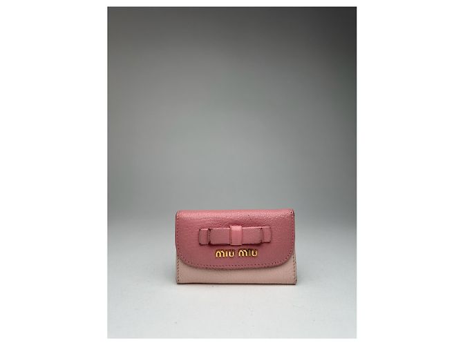 Vintage miu Miu Leather Key Holder Pink - view 5