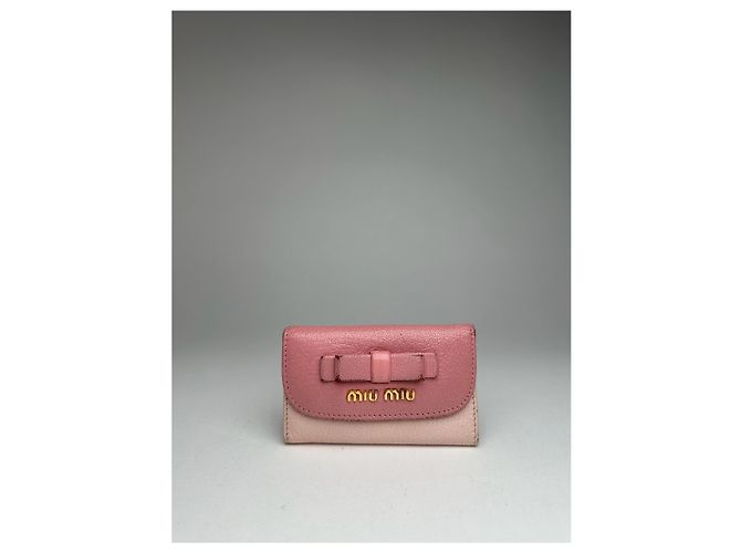 Vintage miu Miu Leather Key Holder Pink - view 6
