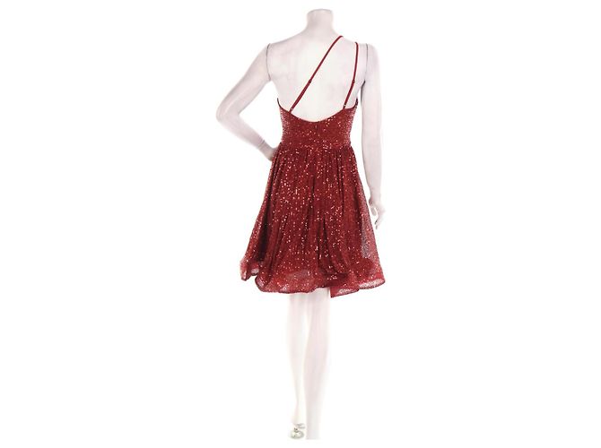 Autre Marque Rotes Kleid aus Polyester Bordeaux - Ansicht 2