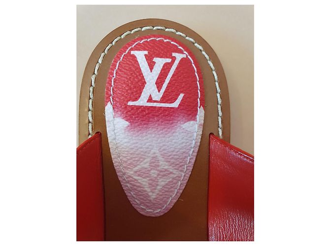 Sofia Coppola Louis Vuitton Escale Palma Infradito Piatto Rosso - vista 3