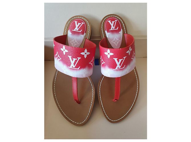 Sofia Coppola Louis Vuitton Escale Palma Infradito Piatto Rosso - vista 7