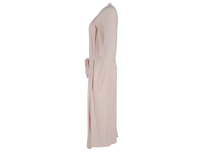 Rick Owens Maxikleid mit Gürtel aus hellrosa Wolle - Ansicht 2