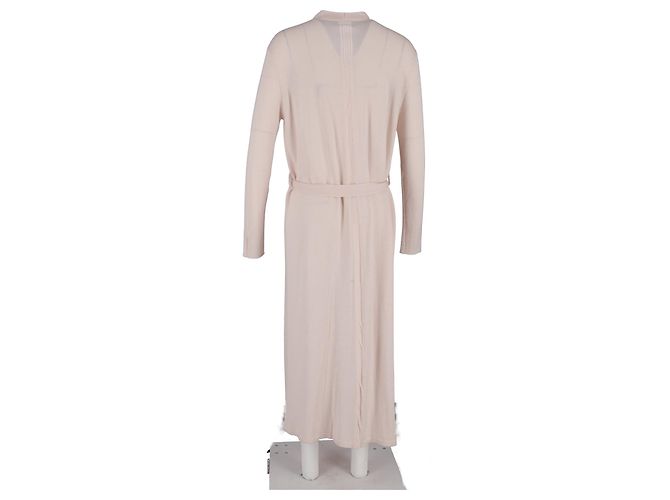 Rick Owens Maxikleid mit Gürtel aus hellrosa Wolle - Ansicht 6