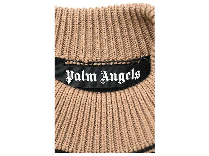Palm Angels Bear Intrasia Pullover aus schwarzer Schurwolle - Ansicht 9