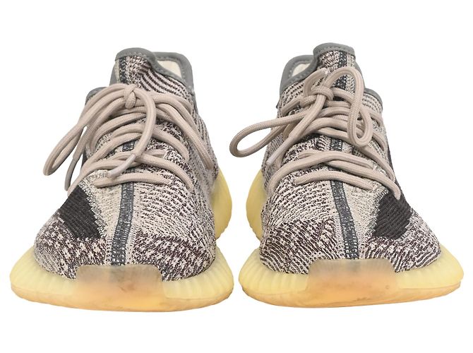 Sneakers Adidas x Yeezy Boost 350 V2 in cotone Zyon Grigio - vista 2
