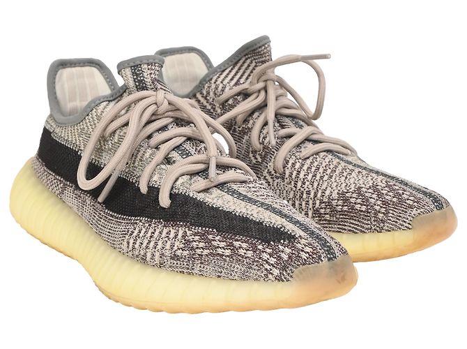 Sneakers Adidas x Yeezy Boost 350 V2 in cotone Zyon Grigio - vista 4