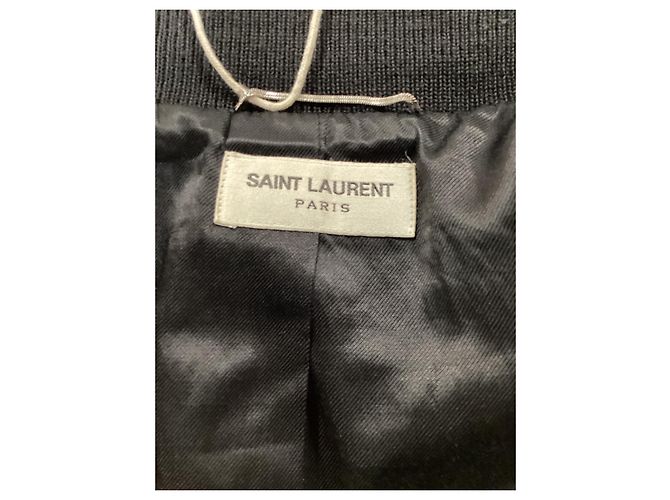 Abito classico con rever in lana nera Saint Laurent Nero - vista 10