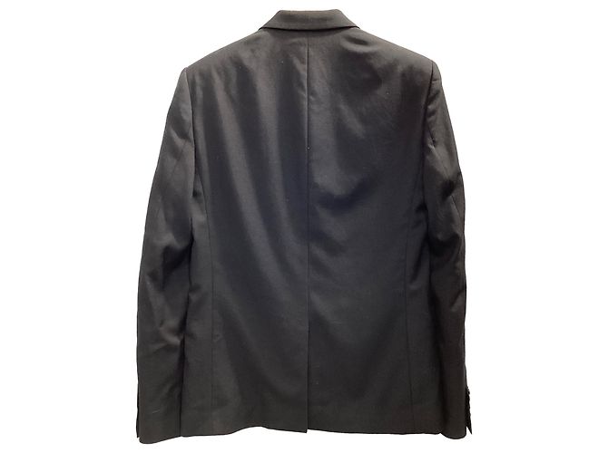 Abito classico con rever in lana nera Saint Laurent Nero - vista 3